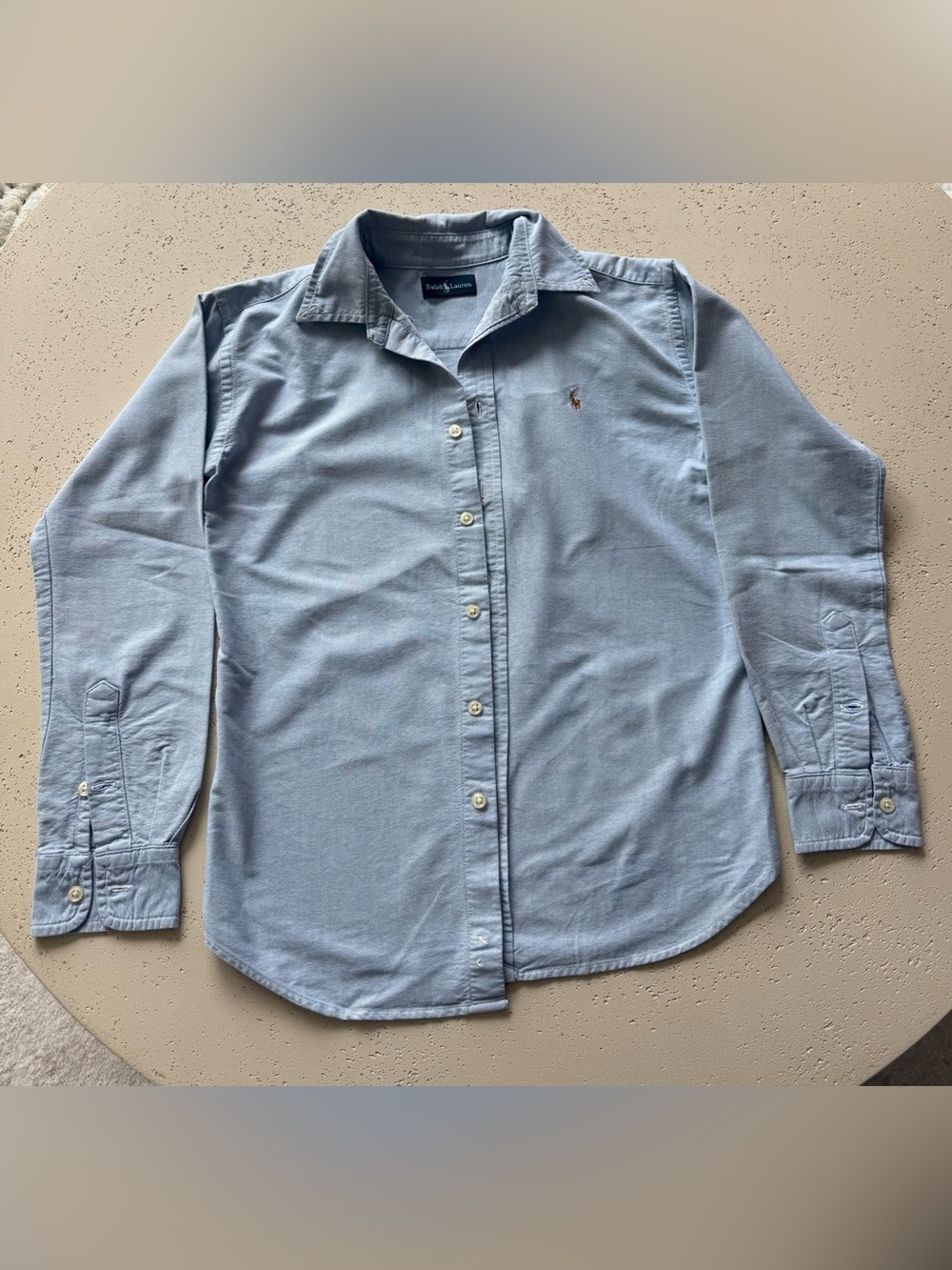 Ralph Lauren Light Blue Oxford Button-Up Shirt - Vintage